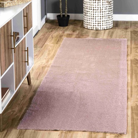 Nuloom Loni Solid Machine Washable Shag Area Rug 2ft 6in x 8ft BIVD01H-2608